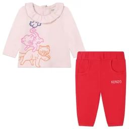 Ensemble t-shirt + pantalon Fille Rose