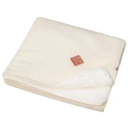 Couverture En Gaze De Coton Et Sherpa Jeanne Écru