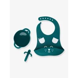 Kit repas silicone BABYMOOV First’Isy bleu (chien)