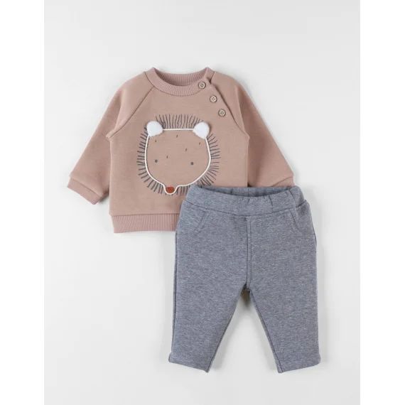 Set Sweatshirt + Jogging Hérisson Beige