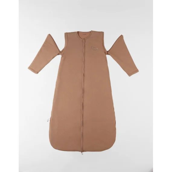 Gigoteuse Manches Amovibles Jersey Pointelle Marron