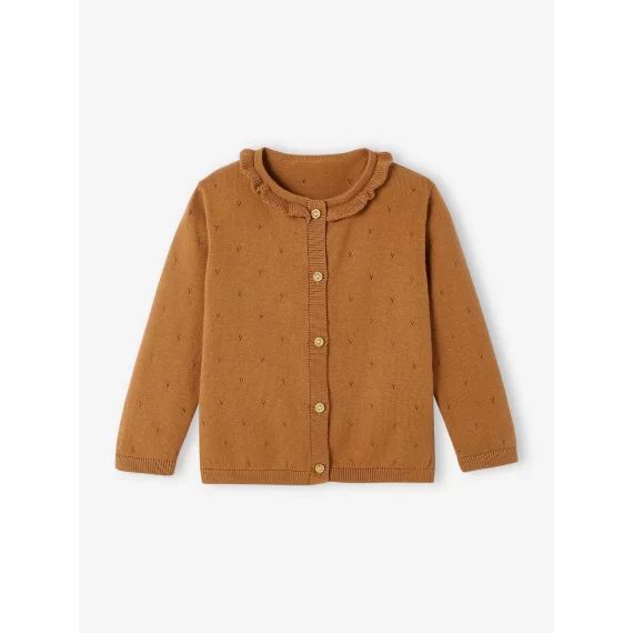 Cardigan bébé avec col caramel