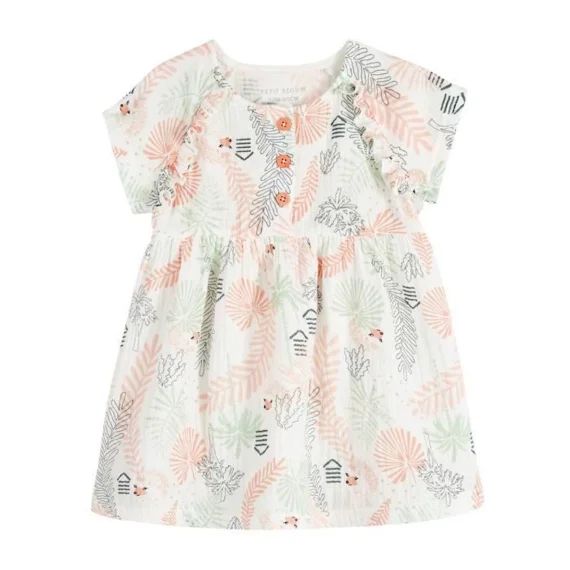 Robe Bébé Fille En Gaze De Coton Cilaos Blanc