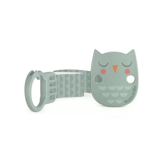 Attache sucette ruban Bonhomia vert d&rsquo;eau