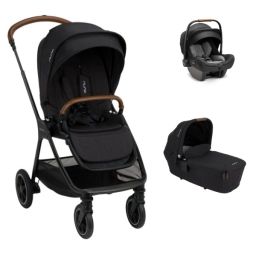 Poussette Nuna Triv Next + Nacelle + Coque Auto Pipa Next – Caviar (2022)
