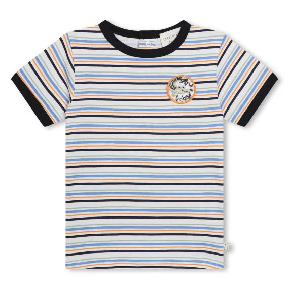 T-shirt rayé en coton Garçon Indéterminé