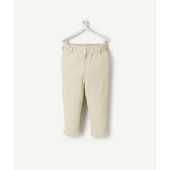Pantalon relax bébé fille écru –  – Soldes