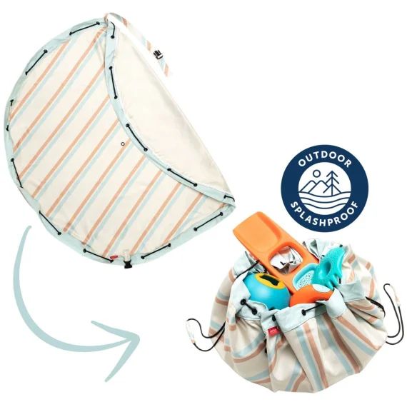 Sac à jouets 2 en 1 extérieur rayé Stripes
