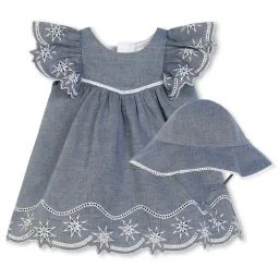 Ensemble robe et chapeau Fille Bleu