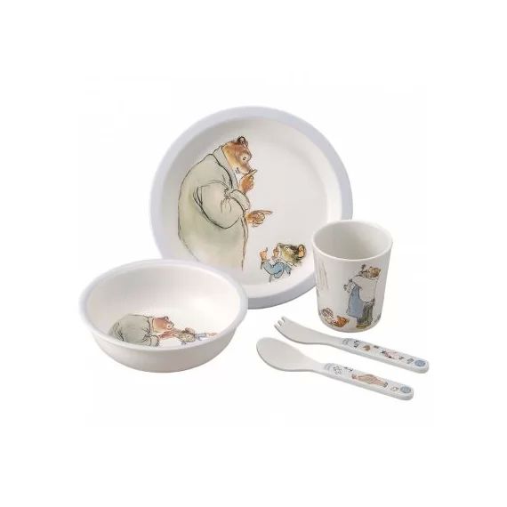 Coffret repas Ernest et Célestine bleu (5 pièces)