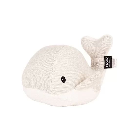 Peluche bruit blanc baleine Moby grise (21 cm)