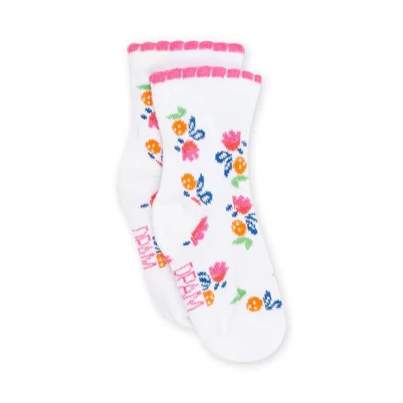 Chaussettes Blanches À Imprimé Fleurs