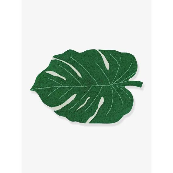Tapis coton lavable Feuille Monstera LORENA CANALS vert