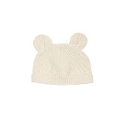 Bonnet En Maille Avec Des Petites Oreilles Sable