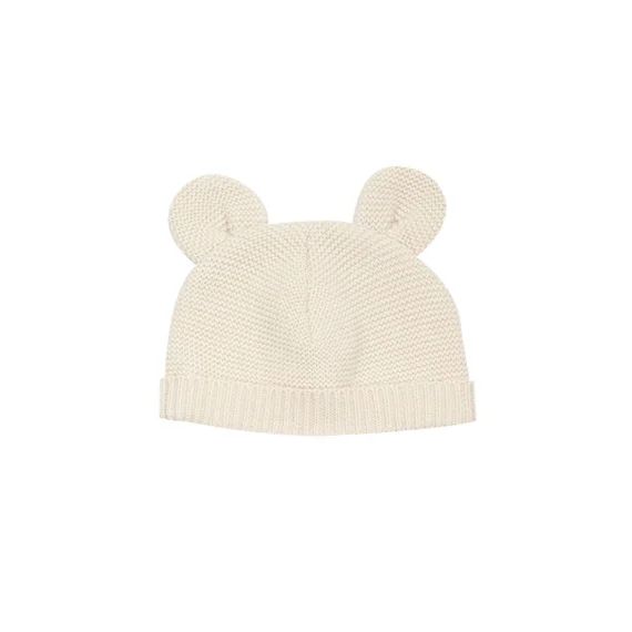 Bonnet En Maille Avec Des Petites Oreilles Sable
