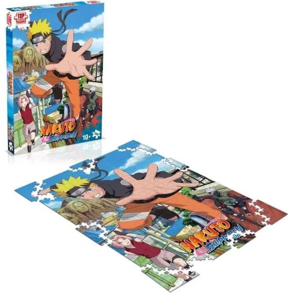 Puzzle Naruto Shippuden Retour à Konoha 1000 pièces – Winning Moves – Dessins animés et BD – Adulte – Bleu bleu