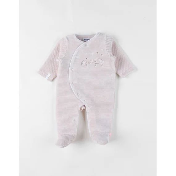 Pyjama Bébé Velours Côtelé Beige