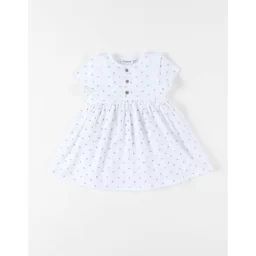 Robe Imprimé Fleuri En Jersey Blanc