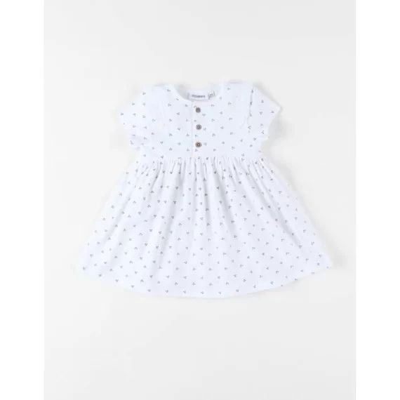 Robe Imprimé Fleuri En Jersey Blanc