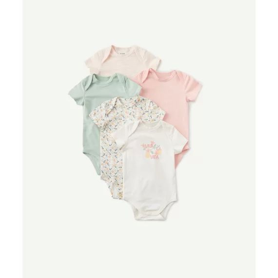 Le lot de 5 bodies inspiration printemps en coton biologique –  – Soldes