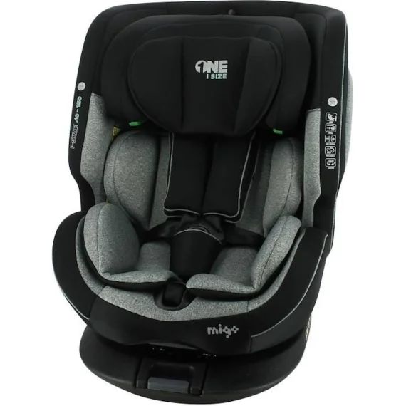 Nania Siège Auto One Isofix, Groupe 0/1/2/3, De 0 À 12 Ans, 0-36 Kg, 40-150 Cm, R 129 – Pivotant – Noir Noir