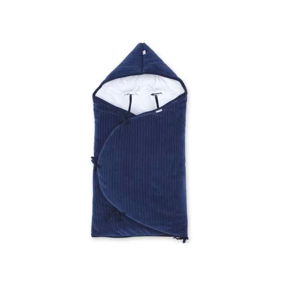 Nid d&rsquo;ange passe sangle doublé Mini Nest Velvet bleu marine