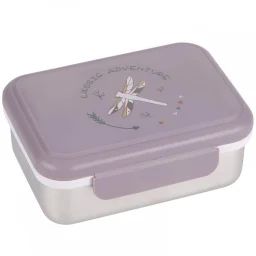 Boîte À Goûter/lunch Box Inox Little Gang Arc-en-ciel Violet, Argenté
