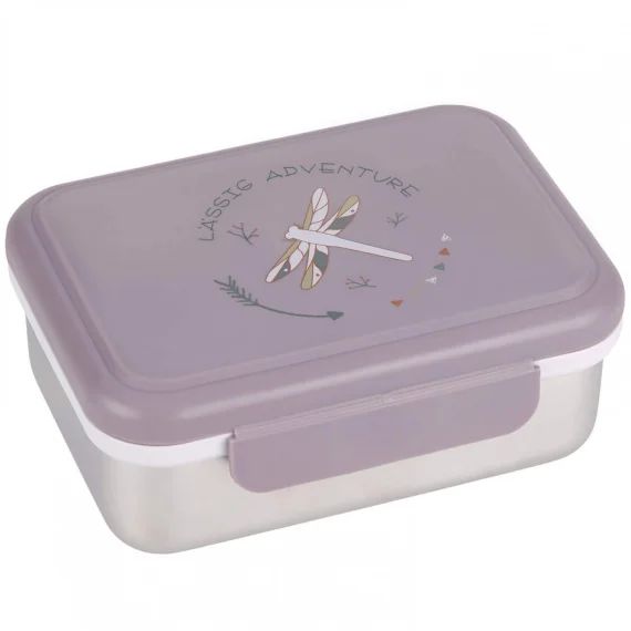 Boîte À Goûter/lunch Box Inox Little Gang Arc-en-ciel Violet, Argenté