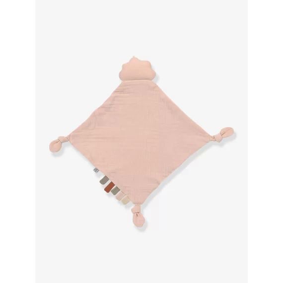 Doudou en coton bio GOTS ELHÉE rose
