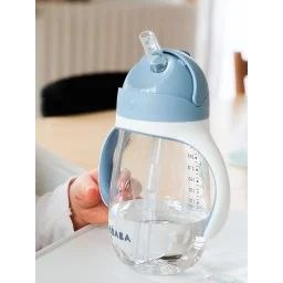 Tasse paille (300 ml) BEABA bleu