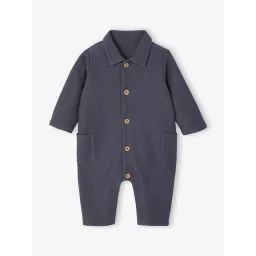 Combinaison naissance en sergé bleu ardoise
