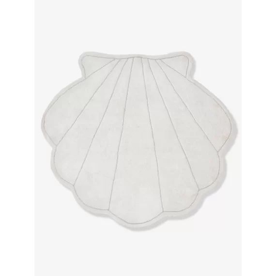 Tapis XL fourrure coquillage SOUS L&rsquo;OCÉAN ecru