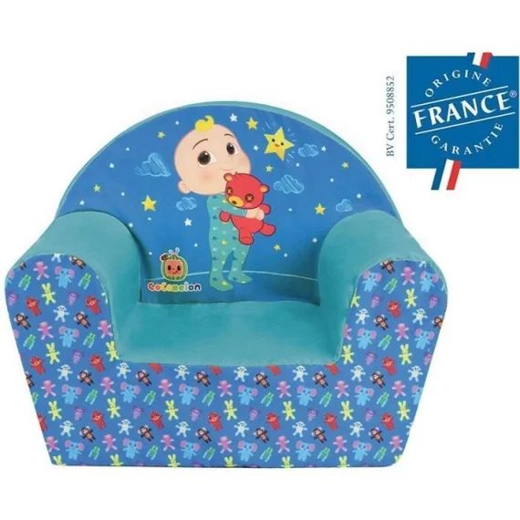 Fun house cocomelon fauteuil club pour enfant origine france garantie h.42x l.52 x p.33 cm bleu