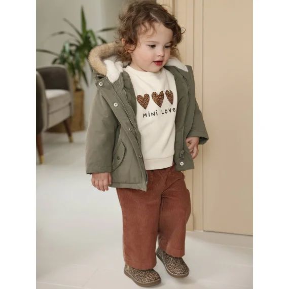 Parka + doudoune fine bébé 3 en 1 olive