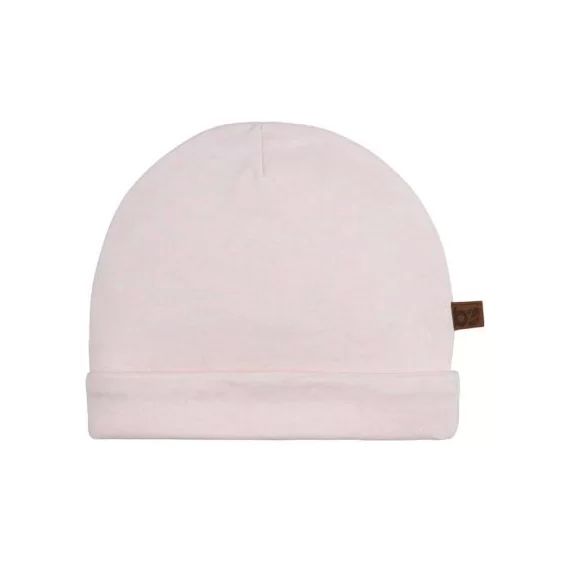 Bonnet en coton bio Melange rose (0-3 mois)