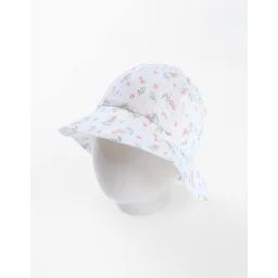 Chapeau Imprimé Fleuri Blanc
