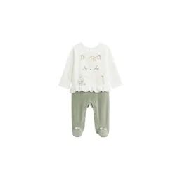 Pyjama Bébé En Velours Lily Vert