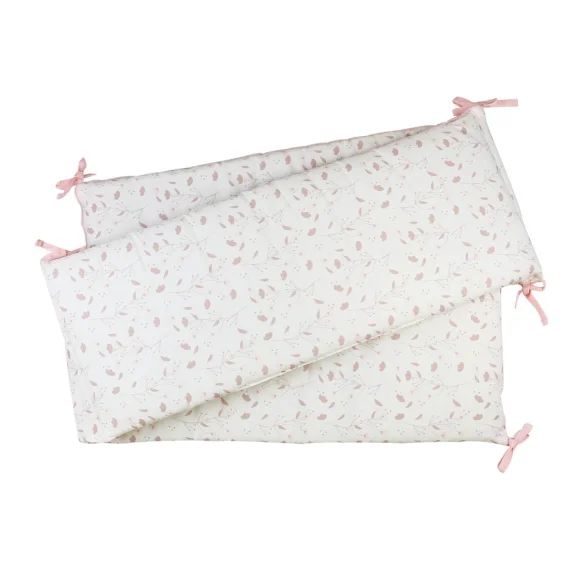 Tour De Lit Floral Blanc