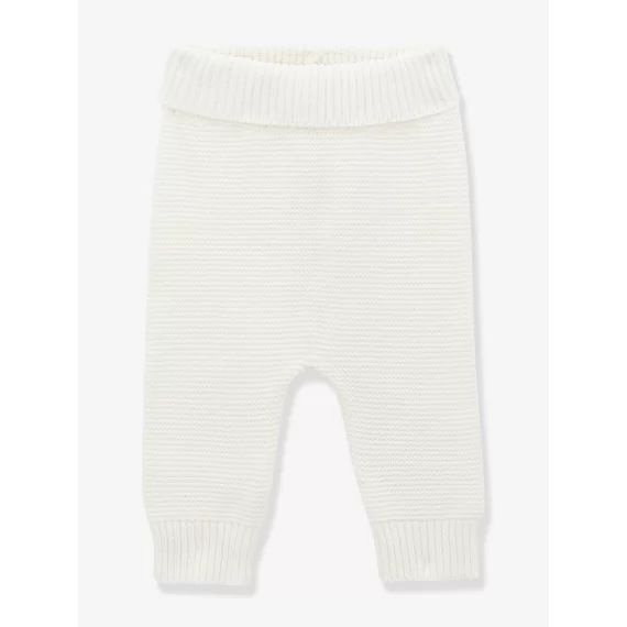 Legging bébé en coton biologique et laine CYRILLUS blanc