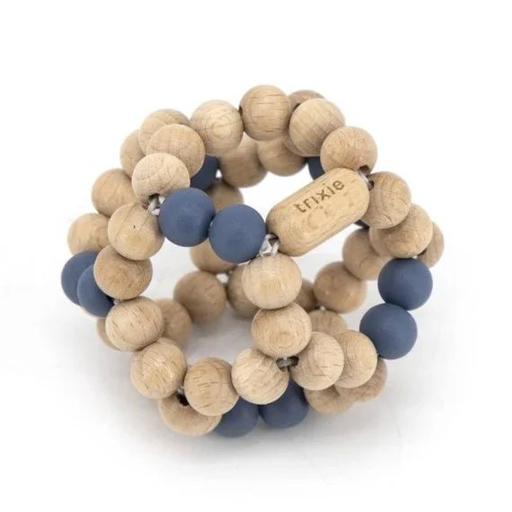 Balle De Préhension En Bois Fsc – Bleu – Jouet Éveil Bébé – Trixie Bleu