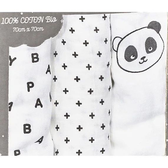 Langes en coton bio blanc blanc