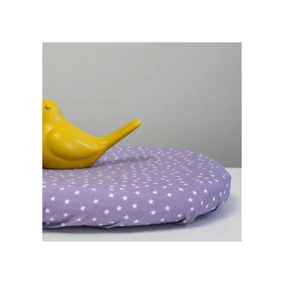 Drap housse de berceau en coton bio Etoiles Lilas (40 x 80 cm)