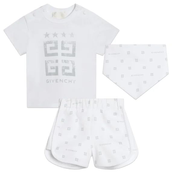 ENS.T-SHIRT+SHORT+BANDANA UNISEXE Blanc