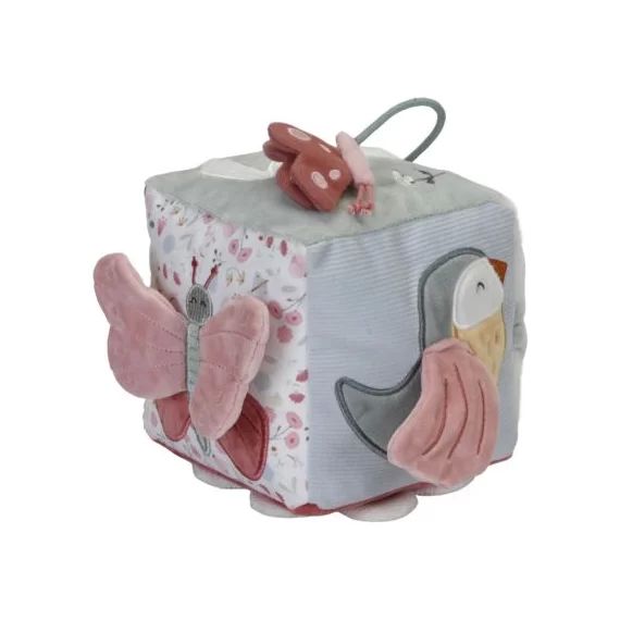 Cube d&rsquo;activités en tissu Flowers & Butterflies