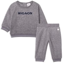 Ensemble jogging molletonné Garçon Gris