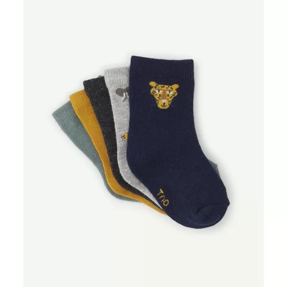 Le lot de 5 paires de chaussettes animaux –  – Soldes