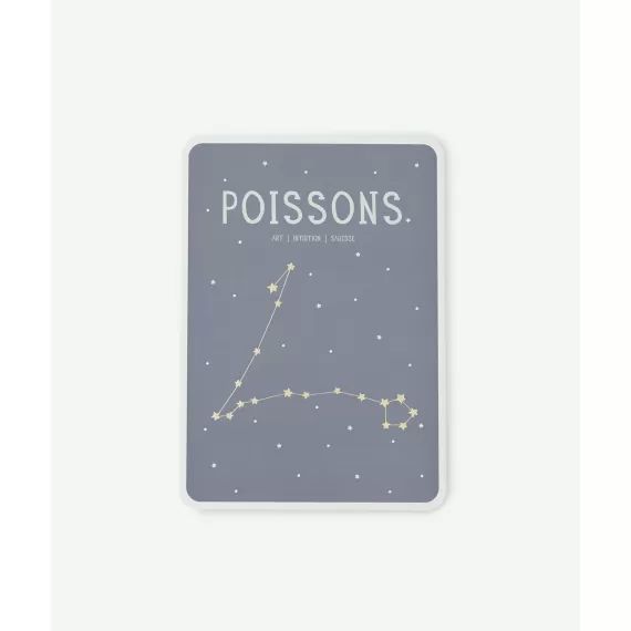 Carte poster zodiac poissons bébé –  – Soldes