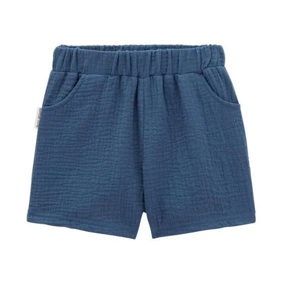 Short Bébé En Gaze De Coton Belem Bleu