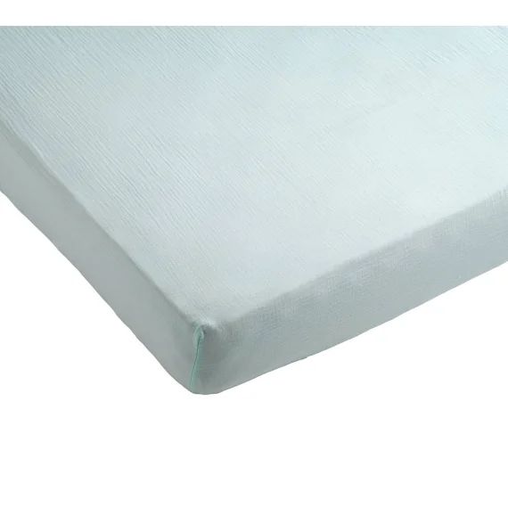 Lot 2 Draps Housse Pour Lit Évolutif Bébé En Coton Bleu Ciel