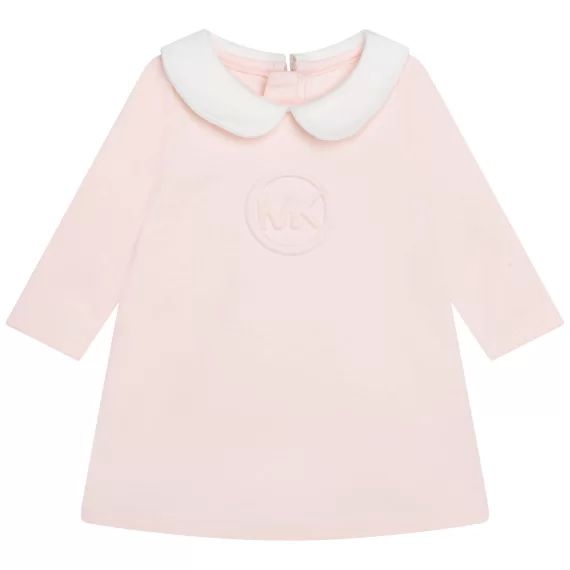 Robe molletonnée en coton Fille Rose